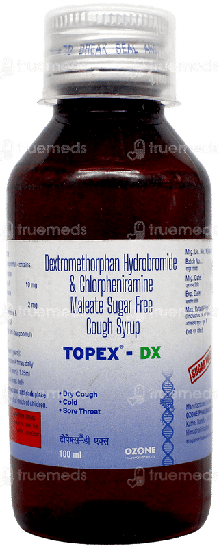 Topex Dx Sugar Free Syrup 100Ml
