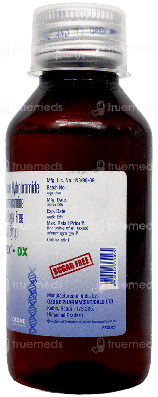 Topex Dx Sugar Free Syrup 100Ml