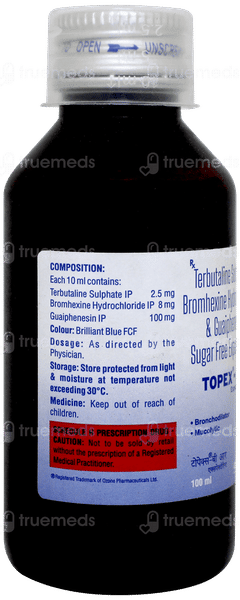 Topex Br Sugar Free Expectorant 100ml