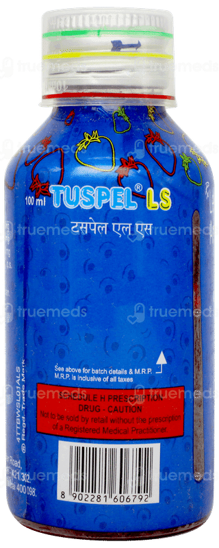 Tuspel Ls Strawberry Flavour Syrup 100ml