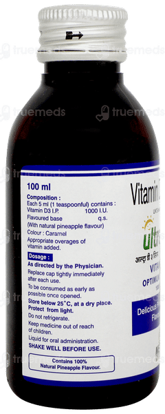 Ultra D3 Pineapple Flavour Syrup 100ml