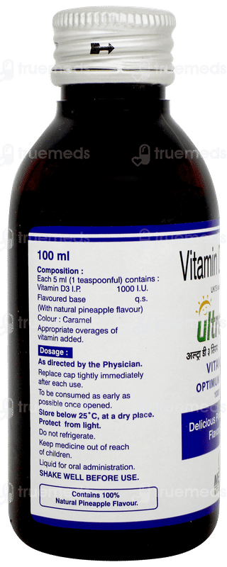 Ultra D3 Pineapple Flavour Syrup 100ml