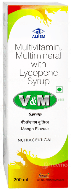 V & M Nu Mango Flavour Syrup 200ml