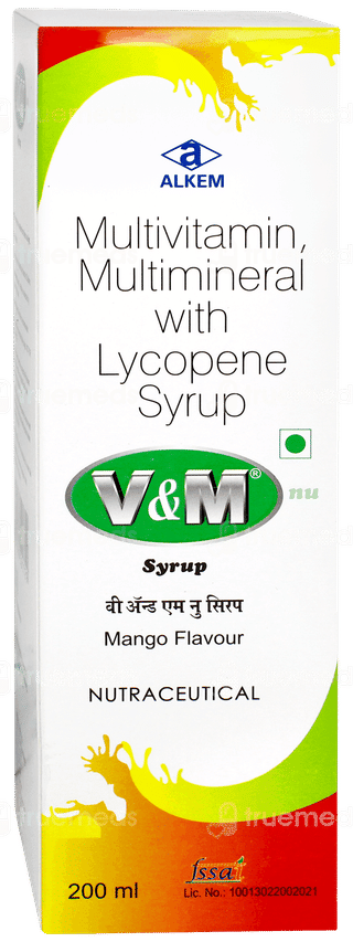 V & M Nu Mango Flavour Syrup 200ml