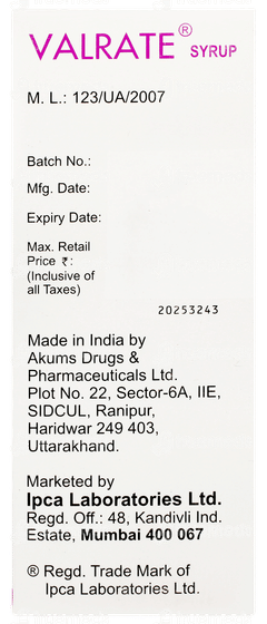 Valrate Syrup 100ml