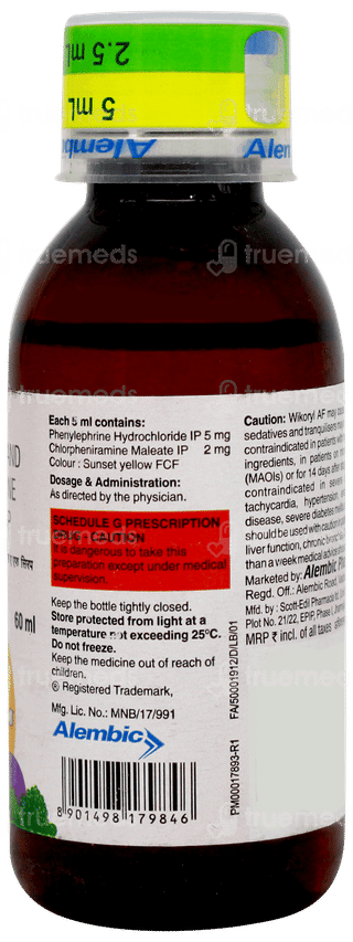 Wikoryl Af Syrup 60ml