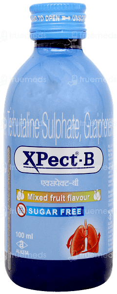 Xpect B Mixed Fruit Flavour Sugar Free Expectorant 100ml