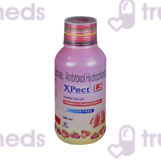 Xpect Ls Strawberry Raspberry Flavour Sugar Free Expectorant 100ml