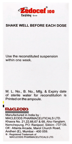 Zedocef 100 Suspension 30ml