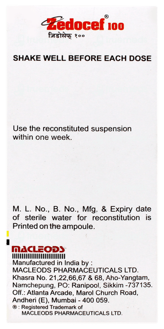 Zedocef 100 Suspension 30ml