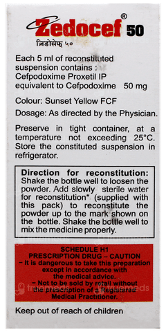Zedocef 50 Suspension 30Ml Zedocef 50 Suspension 30Ml