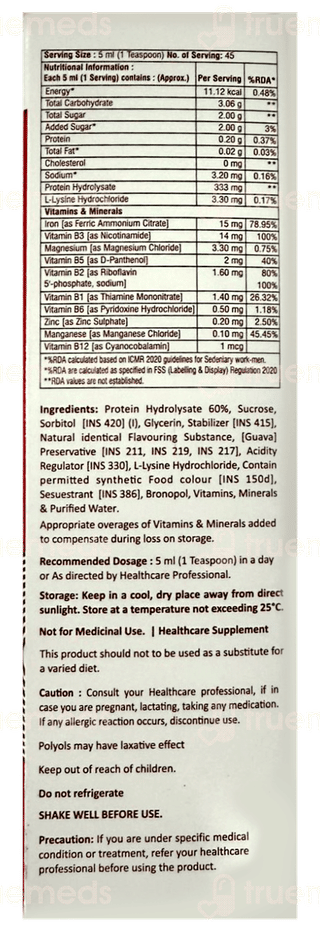 Aldevit Guava Flavour Syrup 225ml