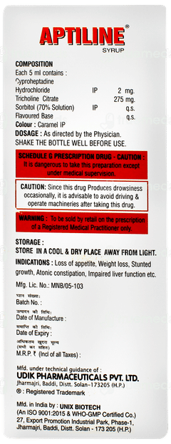 Aptiline Syrup 200ml Aptiline Syrup 200ml
