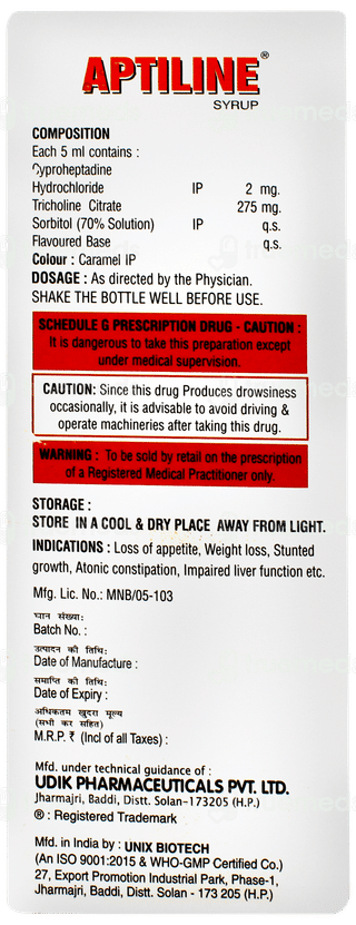 Aptiline Syrup 200ml