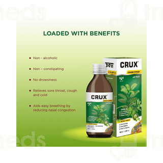 Crux With Tulsi Pineapple Flavor Cough Syrup 100ml