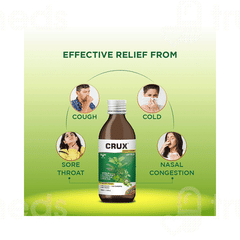 Crux With Tulsi Pineapple Flavor Cough Syrup 100ml