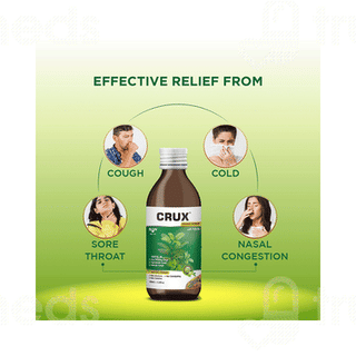 Crux With Tulsi Pineapple Flavor Cough Syrup 100ml