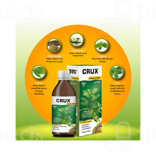 Crux With Tulsi Pineapple Flavor Cough Syrup 100ml