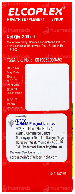 Elcoplex Mixed Fruit Flavour Syrup 200ml
