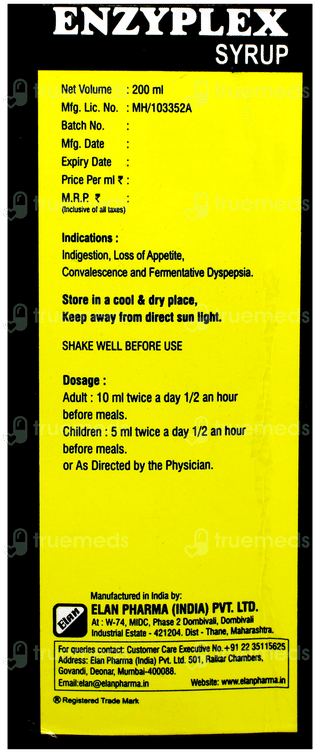 Enzyplex Jeera Adrak Flavoured Syrup 200ml