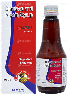 Etazyme Pineapple Flavoured Syrup 200ml Etazyme Pineapple Flavoured Syrup 200ml