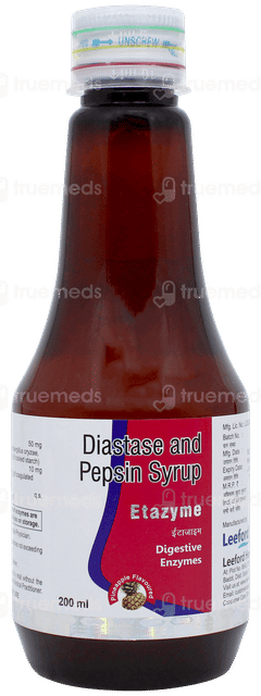Etazyme Pineapple Flavoured Syrup 200ml