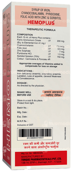 Hemoplus Syrup 450ml