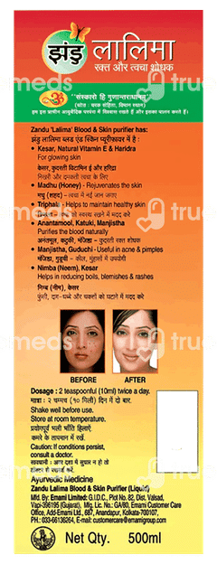 Zandu Lalima New Blood & Skin Purifier Liquid 500ml