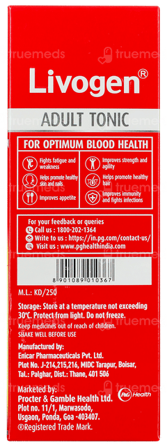 Livogen Adult Tonic 200ml Livogen Adult Tonic 200ml