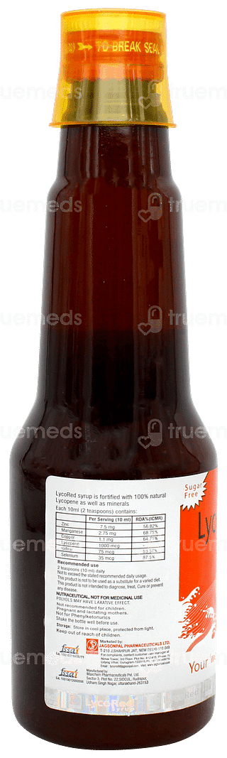 Lycored Sugar Free Syrup 200ml