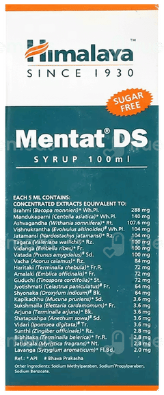 Himalaya Mentat Ds Sugar Free Syrup 100Ml Himalaya Mentat Ds Sugar Free Syrup 100Ml