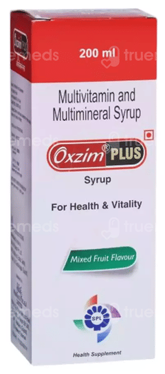Oxzim Plus Mixed Fruit Flavour Syrup 200Ml Oxzim Plus Mixed Fruit Flavour Syrup 200Ml