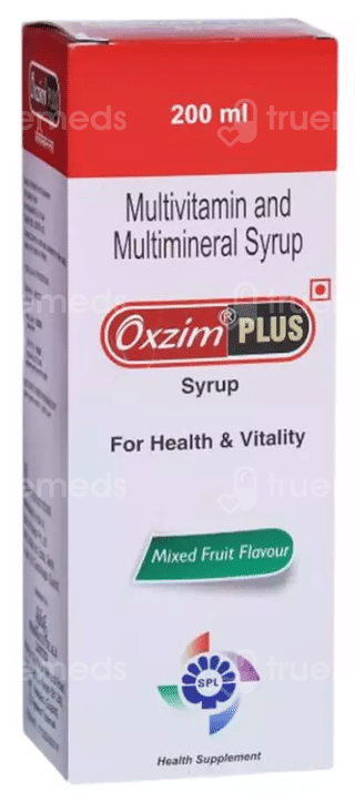 Oxzim Plus Mixed Fruit Flavour Syrup 200Ml