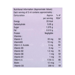 Oxzim Plus Mixed Fruit Flavour Syrup 200Ml
