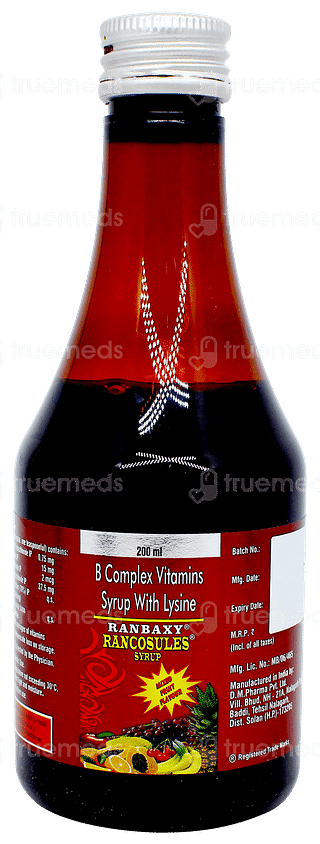 Rancosules Mixed Fruit Flavour Syrup 200ml