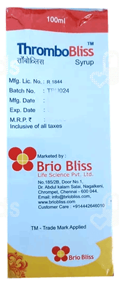 Thrombobliss Syrup 100Ml Thrombobliss Syrup 100Ml