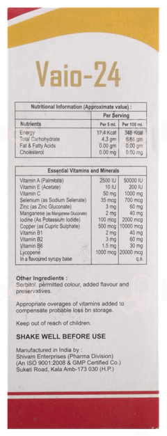 Vaio 24 Syrup 200Ml