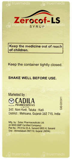 Zerocof Ls Syrup 100ml Zerocof Ls Syrup 100ml