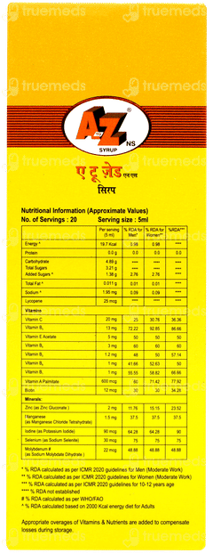 A To Z Ns Mango Flavour Syrup 100ml