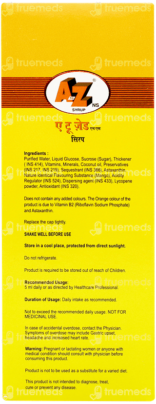 A To Z Ns Mango Flavour Syrup 100ml