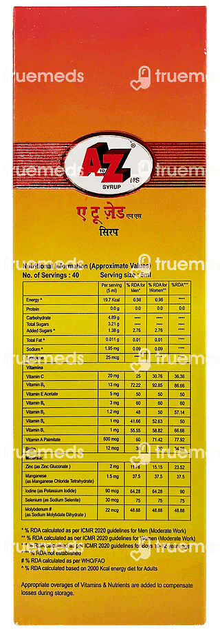 A To Z Ns Mango Flavour Syrup 200ml