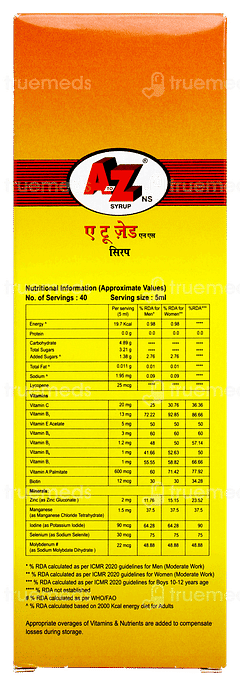 A To Z Ns Mango Flavour Syrup 200ml