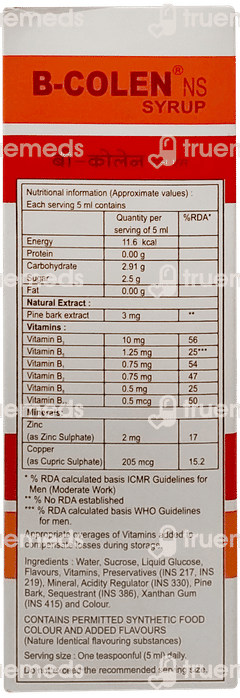 B Colen Ns Lemon Orange Sweet & Vanilla Flavors Syrup 200ml