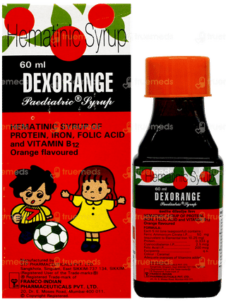 Dexorange Orange Flavoured Paediatric Syrup 60Ml
