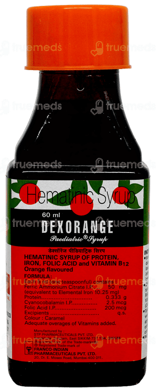 Dexorange Orange Flavoured Paediatric Syrup 60Ml