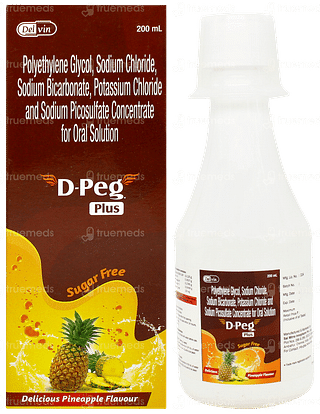 D Peg Plus Pineapple Flavour Sugar Free Solution 200ml
