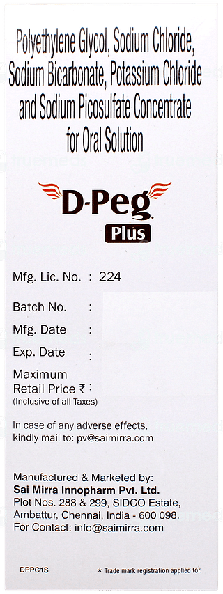D Peg Plus Pineapple Flavour Sugar Free Solution 200ml