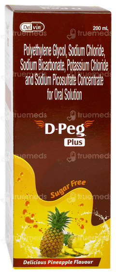 D Peg Plus Pineapple Flavour Sugar Free Solution 200ml