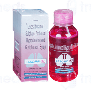 Eascof Ls Strawberry Raspberry Menthol Flavour Sugar Free Syrup 100ml