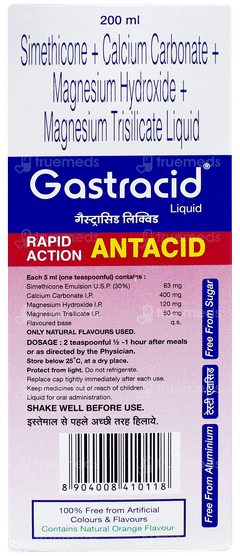 Gastracid Orange Flavour Sugar Free Liquid 200ml